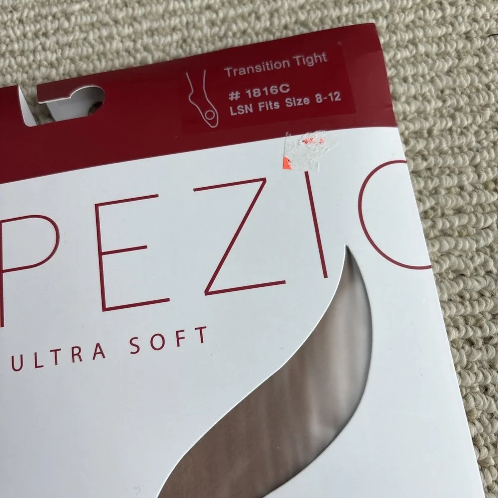 2 Capezio Ultra Soft Transition Tights Suntan Size 8-12 Dance Ballet #1816C